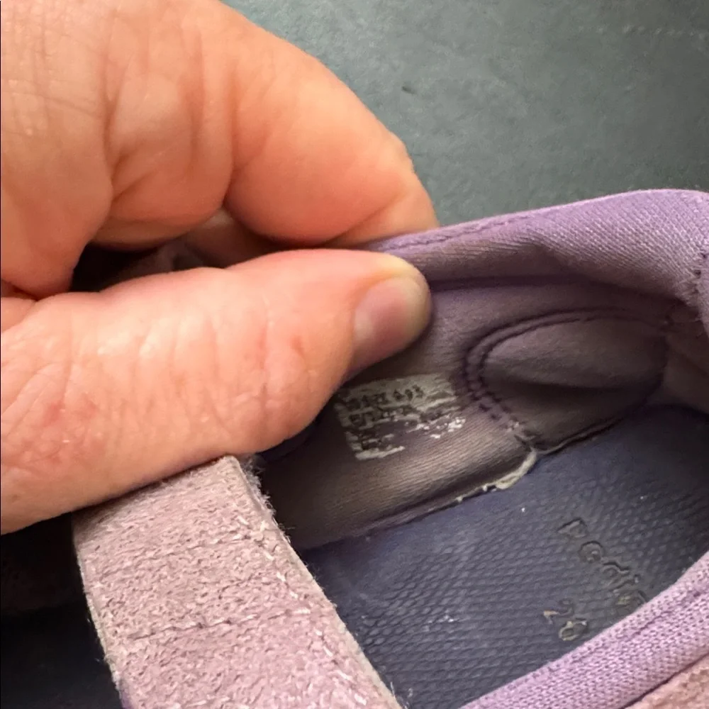 Pediped Lavender and Gray Kids Washable Sneakers size 9-9.5